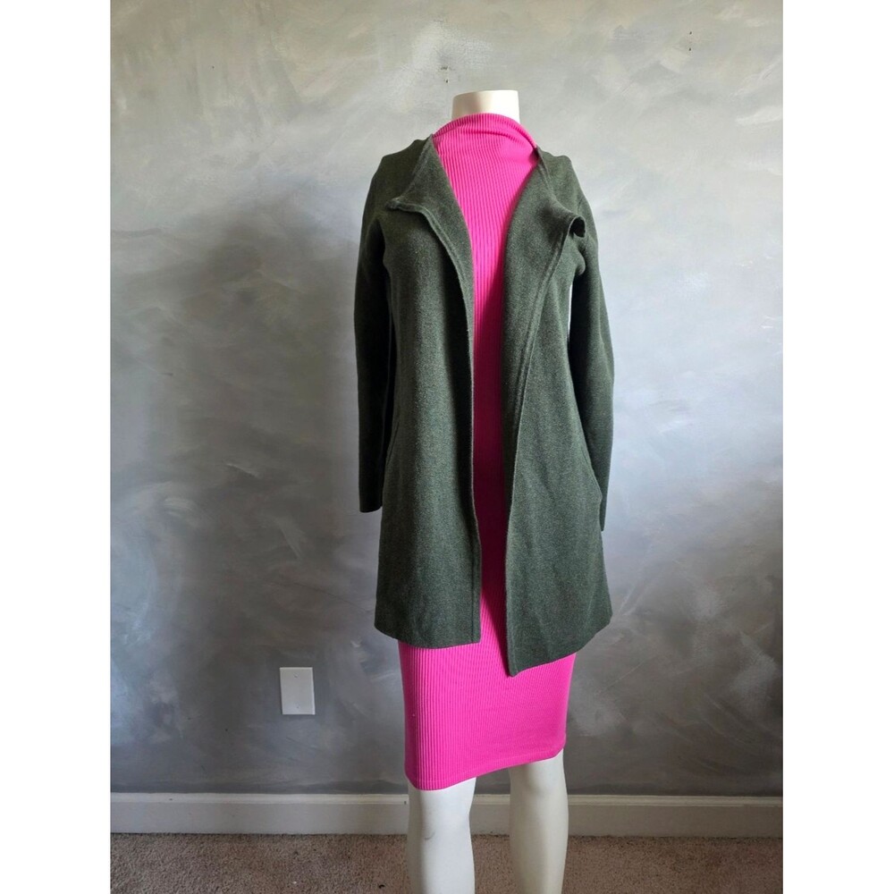 J. Crew Green Vanessa Sweater Cardigan Jacket Sz XS Open Front Cotton